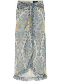 ETRO Silk Skirt Neutrals at Farfetch